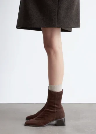 Wildleder-Socken-Stiefel