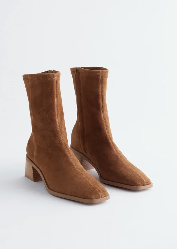 Wildleder-Socken-Stiefel Wildleder-Socken-Stiefel