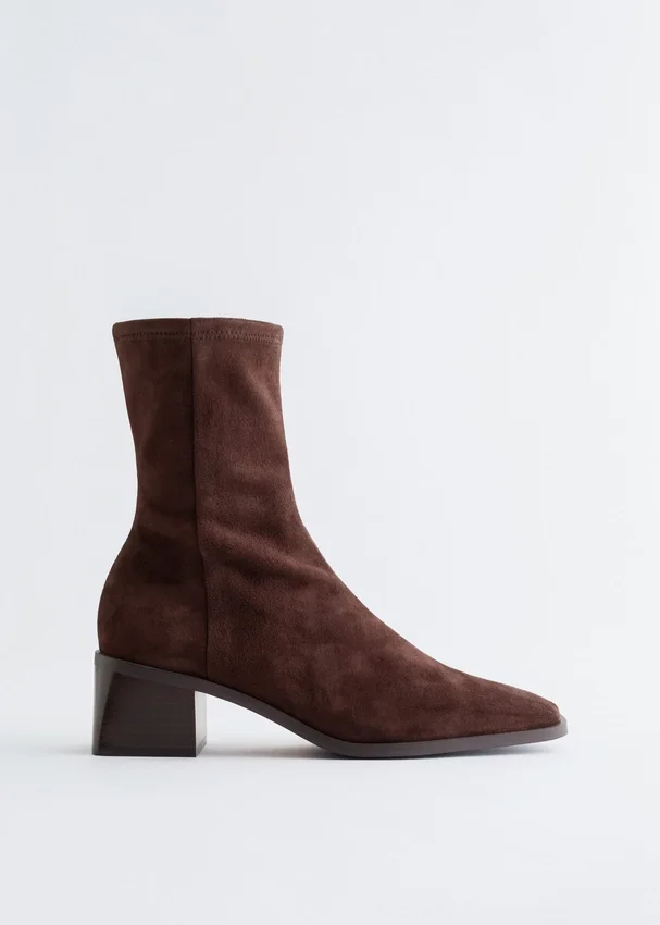 Wildleder-Socken-Stiefel Wildleder-Socken-Stiefel