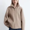 Wolljacke mit Reißverschluss