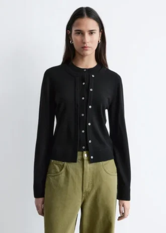 Zeilagige Cardigan aus Merinowolle
