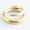 Zweifarbiger skulpturaler Ring