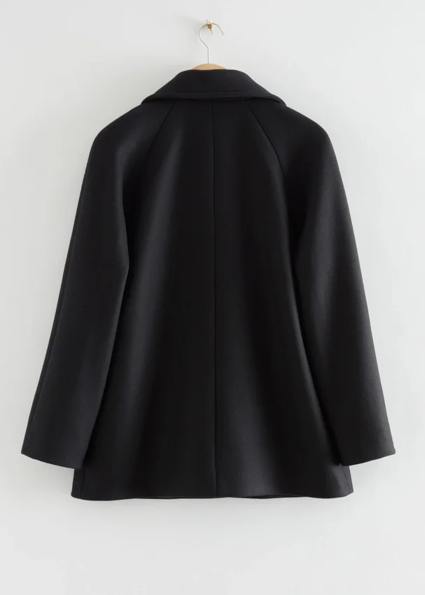 Zweireihiger Peacoat aus Wolle Zweireihiger Peacoat aus Wolle