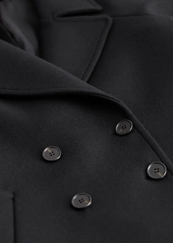 Zweireihiger Peacoat aus Wolle Zweireihiger Peacoat aus Wolle