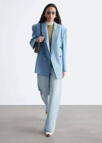 Zweireihiger Woll-Blazer